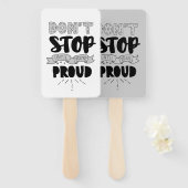 Stop niet Athletic Quote zelf Pride Quote Succes Handwaaier (Voorkant en achterkant)