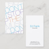 STOP NIET DE MUZIKANT VAN DE MUSIC DJ BAND VISITEKAARTJE (Voorkant / Achterkant)