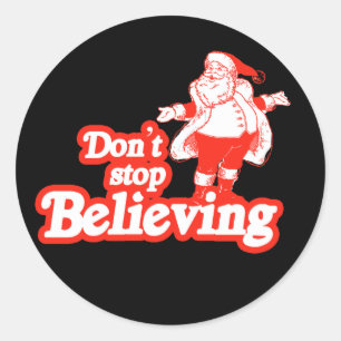 STOP NIET MET BELIEVEN RONDE STICKER