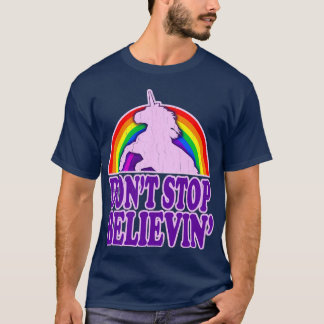 Stop niet met Believin in Unicorns  Verstoord T-shirt