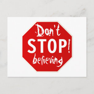 STOP niet met geloven Briefkaart