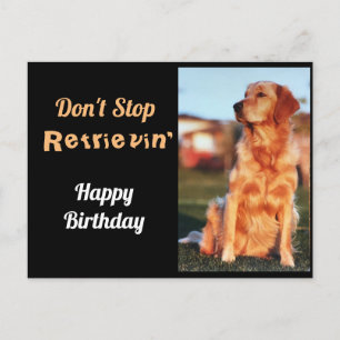 Stop Niet Met Ophalen Verjaardag Golden Retriever Briefkaart