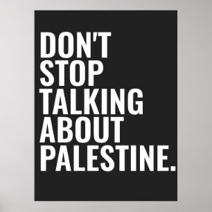 Stop niet met praten over Palestine Basic White Poster