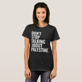 Stop niet met praten over Palestine Basic White T-shirt (Voorkant volledig)