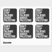 Stop niet met praten over Palestine Basic White Vierkante Sticker (Vel)