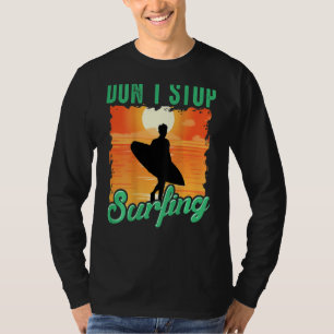 Stop niet met surfen op Surfer Back Print T-shirt