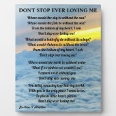 STOP NIET OOIT VAN ME FOTOPLAAT (Voorkant)