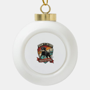 Stop Niet Ophaal Zwarte Labrador Hond Eend Retro Keramische Bal Ornament