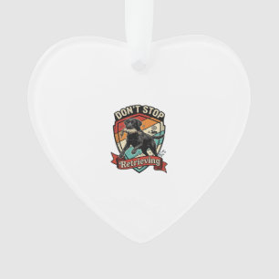Stop Niet Ophaal Zwarte Labrador Hond Eend Retro Ornament