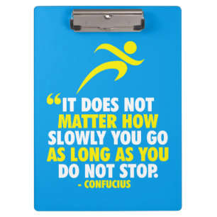 STOP NIET. Running Marathon Workout Motivatie Klembord