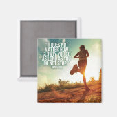 STOP NIET. Running Marathon Workout Motivatie Magneet (Voorkant / Achterkant)