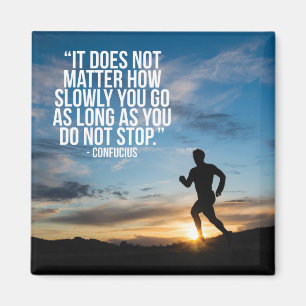 STOP NIET. Running Marathon Workout Motivatie Magneet