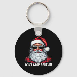 Stop niet te geloven Santa Fun Christmas Boys Kind Sleutelhanger