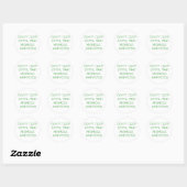 Stop niet tot het wonder gebeurt! ronde sticker (Vel)
