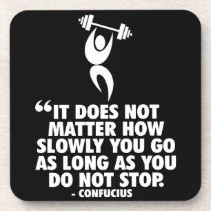 STOP NIET. "Weight Lifting" Workout Motivatie Bier Onderzetter