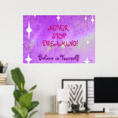 STOP NOOIT DREAMING Poster (Thuiskantoor)