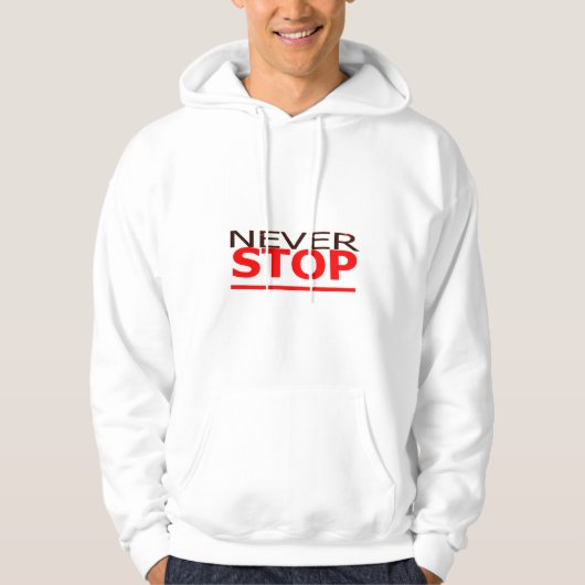 STOP NOOIT HODED SWEATSHIRT (Voorkant)