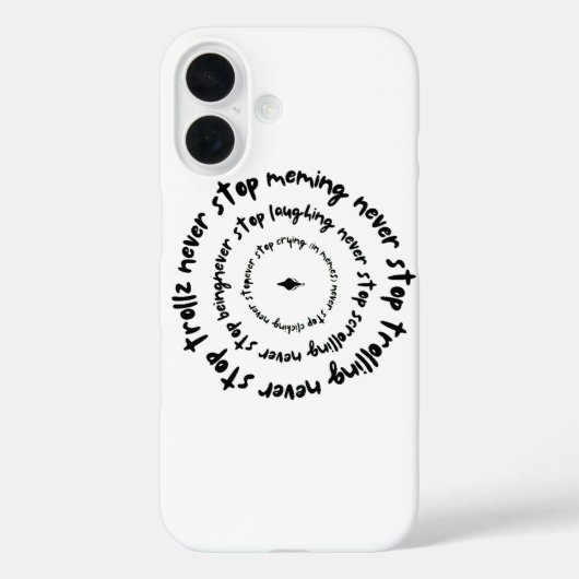 Stop nooit… Inspirerend grafisch T-shirt Case-Mate iPhone Case (Achterkant)