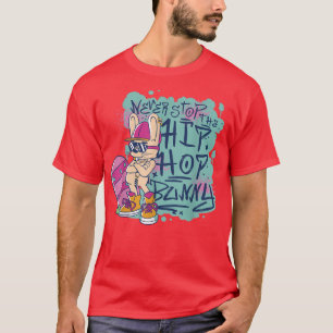 Stop nooit met de hiphopbunny. t-shirt