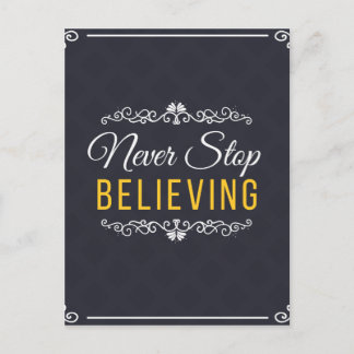 Stop nooit met geloven in Inspirerend design Briefkaart