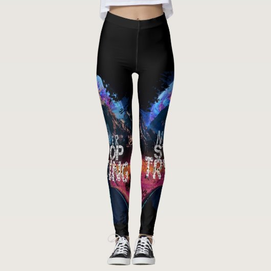 Stop nooit met het drogen van moderne LEGGINGS voo (Voorkant)