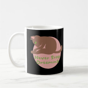 Stop nooit met het dromen van Kawaii brown cat pra Koffiemok