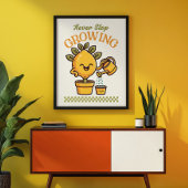 Stop nooit met het kweken van Lemon Tree Mascot Re Poster