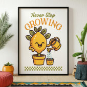 Stop nooit met het kweken van Lemon Tree Mascot Re Poster