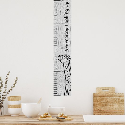 Stop nooit met het opzoeken van baby boy groeikaar poster (Keuken)