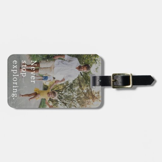 Stop nooit met het verkennen van aangepaste foto's bagagelabel