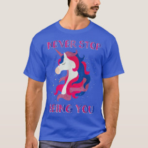 Stop nooit met jou LGBTQ Biseual Unicorn Bi Prid t T-shirt