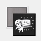 Stop nooit met leren! magneet (Voorkant / Achterkant)