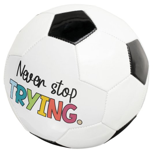 Stop nooit met proberen voetbal (Drie kwart)