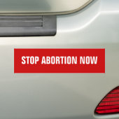 STOP NU Bumpersticker ABORTING (Op auto)