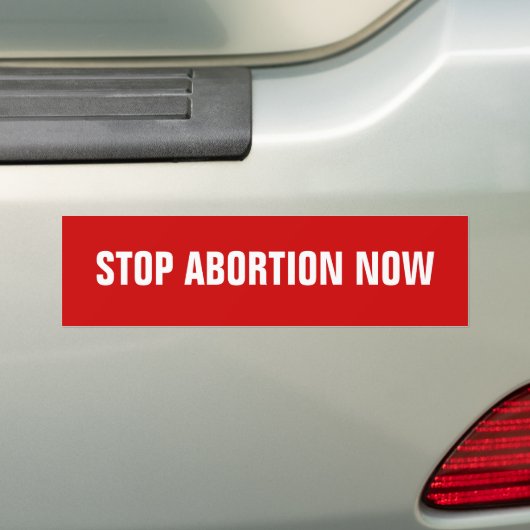 STOP NU Bumpersticker ABORTING (Op auto)