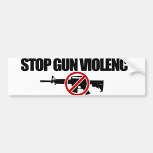 Stop nu het Pistool geweld! Bumpersticker