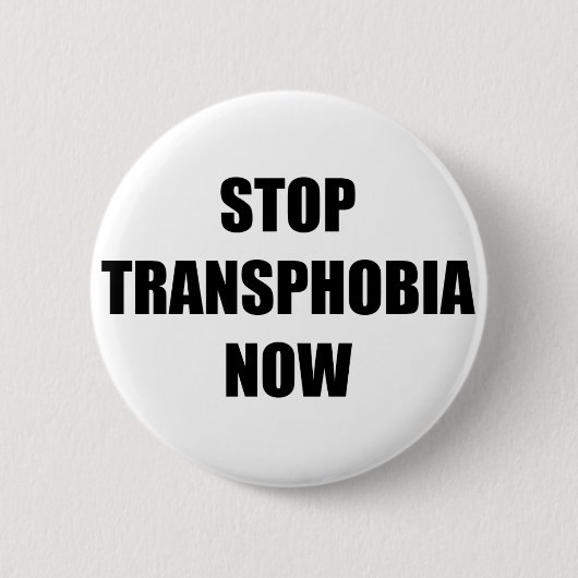 Stop nu met transphobia ronde button 5,7 cm (Voorkant)
