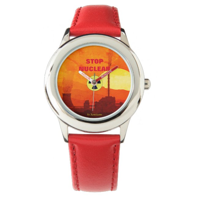 ' Stop Nuclear ' montre zazzle - femme - enfant (devant)