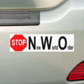 Stop NWO-bumpersticker Bumpersticker (Op auto)