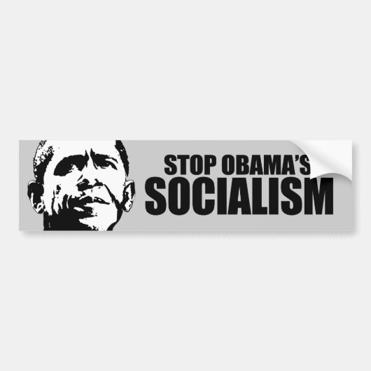 STOP OBAMA SOCIALISME BUMPERSTICKER (Voorkant)