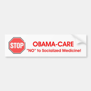STOP Obama-zorg Bumpersticker