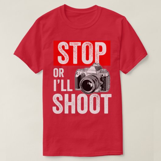STOP OF ILL SHOOT T-SHIRT (Design voorkant)