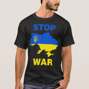 Stop oorlog Ik sta achter Oekraïne Flag steunt Oek T-shirt