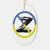 Stop oorlog in het Sierkussen Oekraïne Keramisch Ornament (Links)