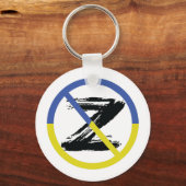 Stop oorlog in het Sierkussen Oekraïne Sleutelhanger (Voorkant)