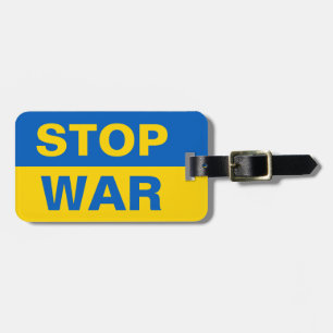 Stop oorlog Oekraïne Bagagelabel