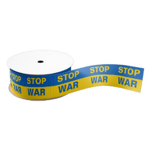 Stop oorlog Oekraïne Grosgrain Lint