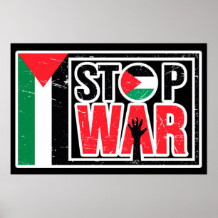 Stop oorlog - Palestijnse levens zijn vrij van bel Poster