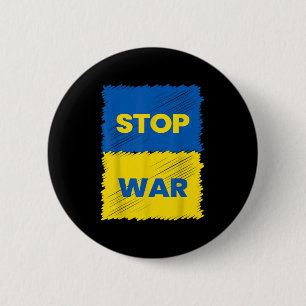 Stop oorlog - red Oekraïne - Stop de oorlog in Oek Ronde Button 5,7 Cm