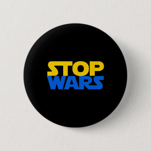 Stop Oorlogen Oekraine Slava Oekraïense Vlag Zonne Ronde Button 5,7 Cm